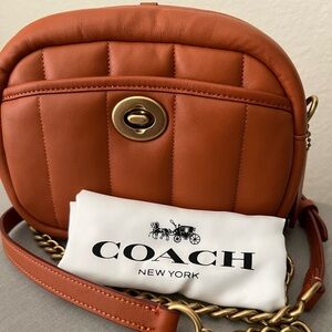 COACH quilt leather camera CROSSBODY